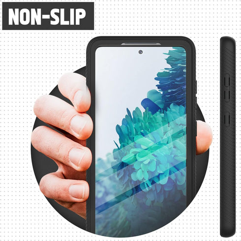 KIOMY Clear case for Samsung Galaxy S20 FE 5G Hybrid Hard PC Back with Soft TPU Shockproof Bumper Protection Cover 2 in 1 Dual Layer Design with B...