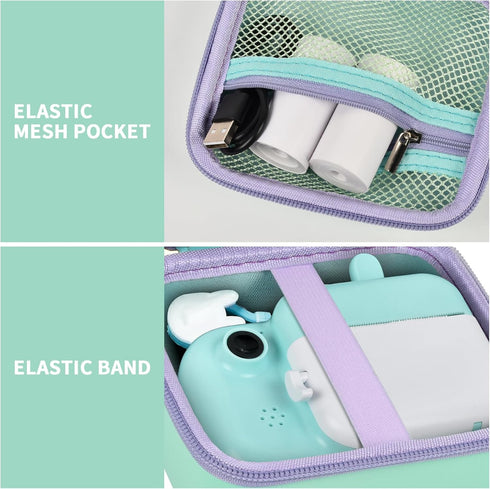 PAIYULE Kid Camera Case Compatible with Instant Camera for Kids Digital Video Cameras Storage Holder Bag for Girls Toddler Camera And Print Paper(...