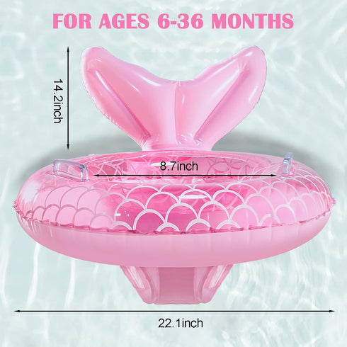 Baby Pool Float, Infant Pool Float, Baby Swim Float, Toddler Pool Float, Mermaid Baby Swimming Float, Smart Swim Trainer, Inflatable Pool Floats f...