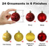 Red & Gold 2.5" Christmas Balls Christmas Tree Decoration Ornaments Shatterproof Hanging Balls for Birthday Halloween Holiday Wedding Decorations ...