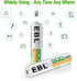 EBL 12 Counts Ni-MH Rechargeable AAA Batteries 1.2V Pre-Charged with Storage Box(800mAh)...