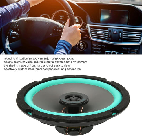 6.5in Car Audio Speaker Subwoofer, 160W High Power Bass Surround Sound Stereo Subwoofer Speaker System 93 DB, 4 Ohm, 50 Oz Magnet, 70Hz-18KHz Voic...