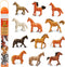 Safari Ltd. Horses TOOB - 12 Hand-Painted Mini Figurines Including Friesian, Haflinger, Stallion, Bay, Chestnut, Jutland, Trakehner, Clydesdale, &...