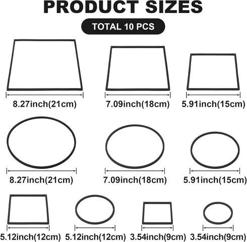 PAGOW 10pcs Fish Feeding Rings Set, Floating Aquarium Plant Corral, Round & Square Fish Feeder Rings for Fish Tank, Floating Plant Ring, Fish Tank...