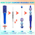 75 Pieces DIY Beadable Pens Kit - 25 Plastic Diamond Beadable Pens Bulk, Refills & Pen Bags Included - Black Ink Pens for Beads Cute Pens Bulk - P...