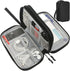 Electronics Organizer Travel Bag, Small Cable Organizer Case Waterproof Accessories Pouch, Travel Electronic Carrying Case for Cord, Charger, Phon...