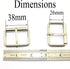 10pcs 1-1/2" Silver Belt Buckle with Roller Adjustable Rectangle Ring Tri-Glide DIY Leather Craft Garment Accessories for Shoes Backpack Clothes B...
