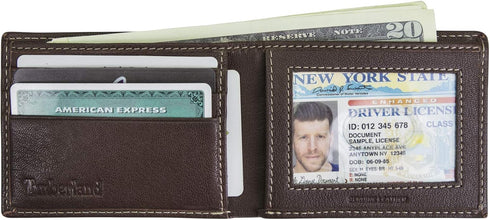 Timberland mens Blix Slimfold Leather Wallet, Brown, One Size...
