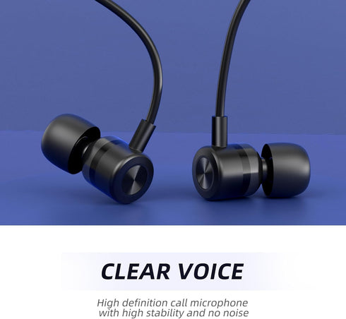 EP-06 Metallic Wired Earbuds in-Ear Earphones,Build-in Microphone Noise Isolating Headphone,with 3.5mm Jack Long Cord 10mm Large Drivers HD Bass A...
