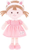 Cuddle Buddy Doll Soft Baby Doll for Girls First Baby Doll Plush Rag Doll Wear Kitty Costume PinkDress 14"?Milly series?...