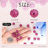 150 pcs 10mm Rhinestone Beads for Crafting, Fuchsia Shiny Round Shamballa Disco Beads Bulk, Fancy Sparkle Crystal Clay Bead for Necklace Bracelet ...