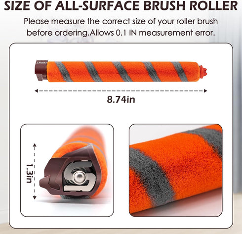 Replacement Roller Brush Kit Compatible with Shark NV800,NV800W,NV801,NV801Q,NV803,UV810,HV380,HV381,HV382,HV384 Vacuum Cleaner (1 Soft Roller Bru...