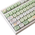 GK GAMAKAY 132 Keys Green&White Keycaps Set, MOA Profile PBT Thermal Sublimation Keycap Set for 61/68/75/80/84/87/98/104/108 Layout Mechanical Gam...