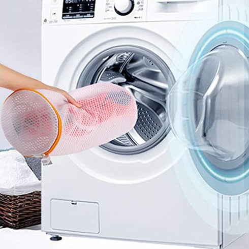 Kimmama Shoes Wash Bags,Sneaker Mesh Washing Bag,Shoe Cleaning Laundry Bag for Gym Shoes,Sneaker,Yeezt Boost,Slipper,Honeycomb Fabric,Orange Zippe...