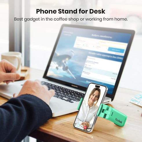 Universal Airplane Phone Stand Holder, Klearlook Travel Essentials Phone Mount for Desk with 360 Degree Rotation, Handsfree Travel Must Haves Phon...