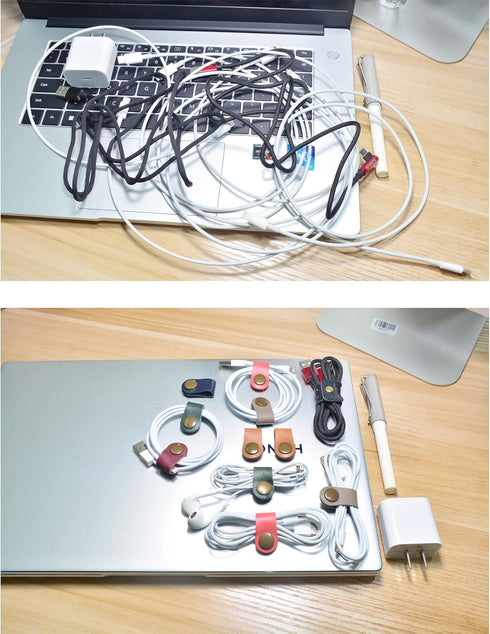 Cord Organizer,Cord Keeper,Cable Organizer USB Holder,Cable Management,Cable Straps,Earbud case,wrap Headset Winder,Phone Earphone Clips Ties (gra...