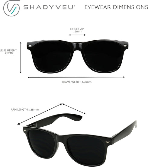 ShadyVEU Very Dark Category 4 Sunglasses for Light Sensitive Eyes UV400 Darkest Eyewear...