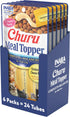 INABA Churu Meal Topper for Cats, Complete & Balanced, Creamy, Lickable Purée Cat Food Topper, 0.5 Ounce Tube, 24 Tubes (4 per Pack), Chicken with...
