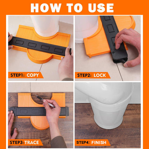 Zozen Contour Gauge with Lock, 2 Pack Contour Gauge Profile Tool, Contour Gauge Duplicator 10'' and 6'', Measure Copy Tool, Cool Gadgets for Men, ...