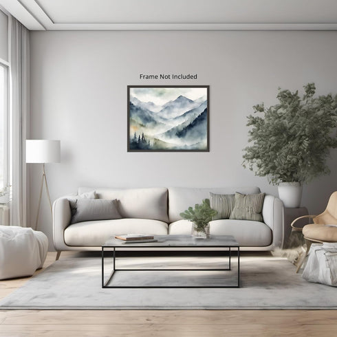 Posterizer 1 pcs- mountains and trees beautiful landscape nature 11-Landscape & Nature Art-Floral Botanical Art- Decor for Home & Office- unframed...