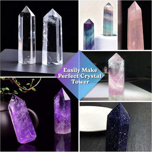 LET'S RESIN Crystal Tower Resin Molds, Large Point Silicone Molds for Resin, 3 Different Sizes Epoxy Resin Molds for DIY Flower Preservation, Faux...