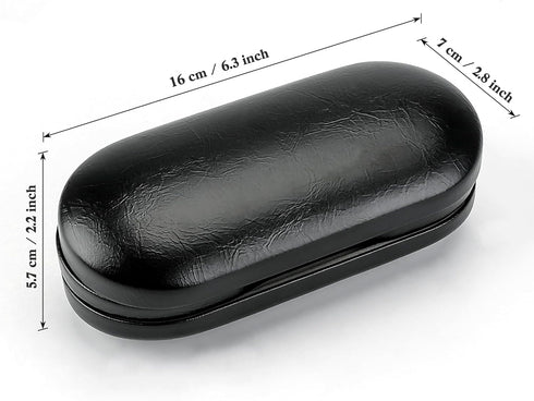 2 in 1 Contact Lens Case and Glasses Case,Double Sided Dual Use Design with Mirror, Tweezer and Contact Lens Solution Bottle,Portable Soak Storage...