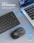 TECKNET Wireless Keyboard and Mouse Combo, Mini Cordless Computer Keyboard and Mouse Set 2.4GHz, Silent Adjustable 1600 DPI, Quiet Click, Lag-Free...
