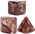 Gate Keeper Games and Dice: Aether Dice: Latte Dice - 7pc RPG Set, Brown & Cream Swirled w/ Holographic Glitter, 7 Resin Dice for Role Playing Gam...