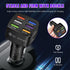 Car Charger Adapter, 6 USB Multi Port Fast Charger, Include QC 3.0 and 5 Other Ports, Auto Quick Charging Adapter for Most Cell Phones, Interior C...