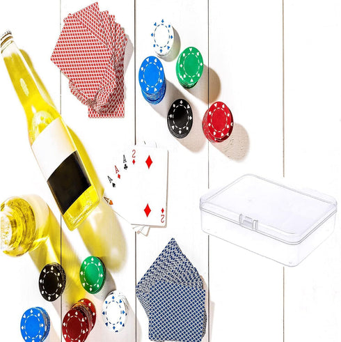Goiio 6 Pcs 5.6x4.2x1.8 Inches Clear Rectangle Box for Collecting Small Items, Beads, Game Pieces, Business Cards, Crafts Accessories...