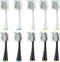 Replacement Toothbrush Heads for AquaSonic Duo Series, 5 White & 5 Black Brush Heads with Covers...