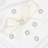 100 pcs Rhinestone Faux Pearl Buttons Accessory Decoration Craft for DIY Scrapbooking Embellishments Wedding Bouquet Flower Centre Home Decor 14mm...