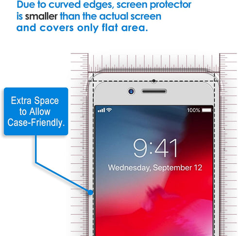 JETech Screen Protector for iPhone 8, 7, 6s and 6 - 4.7-Inch Tempered Glass Film, 2-Pack...