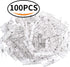 100 Pieces Clear Plastic Utility Paper Clip, Photo Paper Peg Pin, Clothes Line Clips, Craft Clips, 3.5 x 0.5cm x 0.7cm (Silver Glittered)...