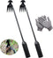 Weed Puller Tool, 2 Pcs 4 Teeth Durable Garden Weed Pulling Tool, Portable Garden Weeder Tool with Gloves for Vegetable Gardening, Backyard Farm W...