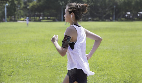 BONE Run Tie, Running Cell Phone Holder, Skin-Friendly & Washable Silicone Sport Armband, Universal Workout Phone Carrier Compatible with Most Sma...