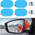 4 PCS Car Rearview Mirror Waterproof Film, Rainproof Anti Fog Auto Side Window Protective Sticker for Safe Driving, HD Clear Nano Coating Rear Mir...