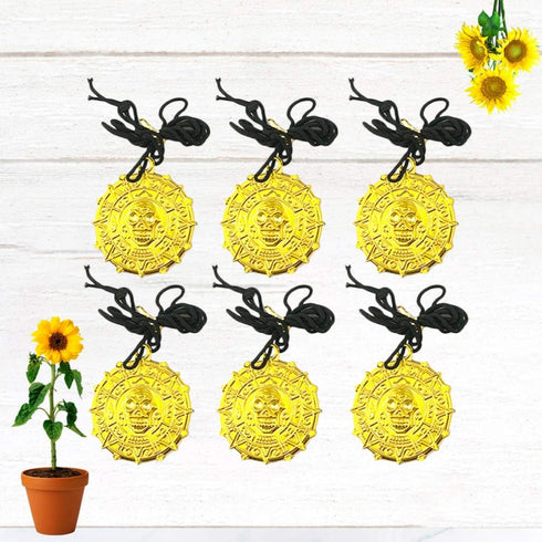 6PCS Pirate Necklace Skull Necklace Toy Funny Hanging Tag Necklace for Child Kids Early Educational Toy Party Favors...