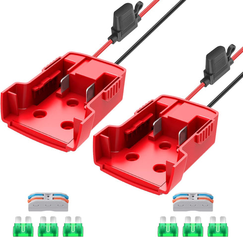 2 Packs Power Wheel Adapter for Milwaukee M18 Battery Adapter 18V Power Wheels Battery Converter with Fuses & Wire Terminals, 12AWG Wire, Power Co...