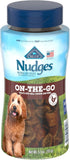 Blue Buffalo Nudges On The Go Natural Dog Treats, Chicken and Pork 5.5oz Reusable Container...