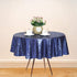 JYFLZQ Navy Blue Sequin Tablecloth - 50" Small Round Sparkly Glitter Metallic Table Cloths Table Cover Overly for Graduation, Retirement, Birthday...