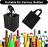 6 Bottle Wine Carrier Tote, Non-Woven Wine Bags Reusable Wine Travel Bag Portable Carrier Wine Bottle Holder Bag Wine Gift Bag with Carry Handle f...