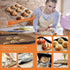 4 Pack Large Copper Oven Liners for Bottom of Oven BPA and PFOA Free, 16x24 Inch Thick Heavy Duty Non Stick Teflon Oven Mats for Electric, Gas, To...