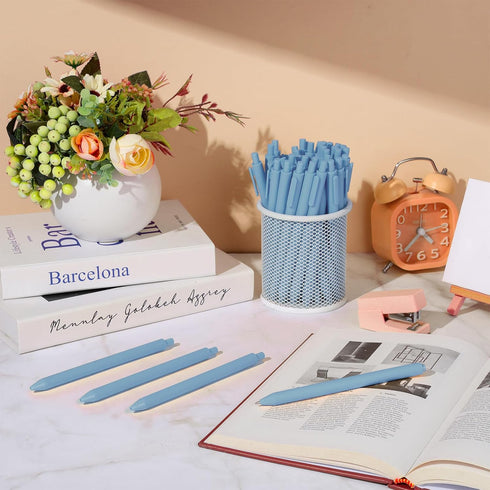 Fulmoon 50 Pcs Ballpoint Pens Bulk Retractable Comfortable Writing Pens Cute Back to School Supplies in Medium Point 1.0 mm for Teacher Student Br...