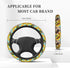 Highland Cow With Sunflower Elastic Steering Wheel Cover, Universal 15 Inch Fit, Neoprene Rubber Car Steering Wheel Covers, Anti-Slip Car Accessor...