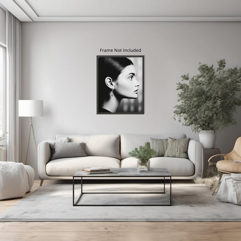 Posterizer 1 pcs-classic beauty-black and white photo of elegant woman-Photography Art Gift for Women, Fashionistas, Designer Fashion Fans- unfra...