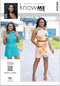 Know Me Misses' Sleeveless Mini Dress and Romper Sewing Pattern Kit, Design Code ME2030, Sizes 8-10-12-14-16...