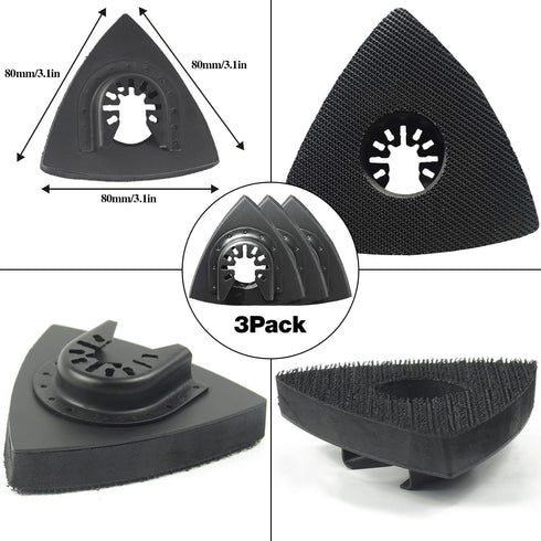 156Pcs Oscillating Tool Sanding Pad Kit, 3Pcs Triangle Sanding Pads and 3Pcs Finger Sanding Pad, 150Pcs Sandpaper, for Wood/Plaster Polish Sanding...
