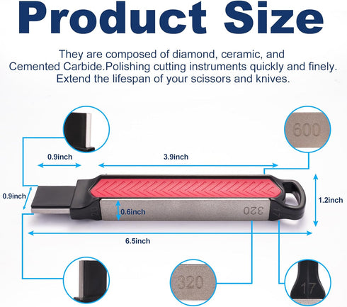 Upgraded Garden Tool Blade Sharpener, Multi Pocket Knife Sharpener for Sharpening Garden Tools, Yard Tools, Scissor, Knives, Axe, Lawn Mower Blade...