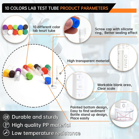 100pcs 2ml vials with caps Plastic Cryogenic Test Tubes with caps lab cryovial Tube Container with 30pcs 3ML Dropper Pipette...